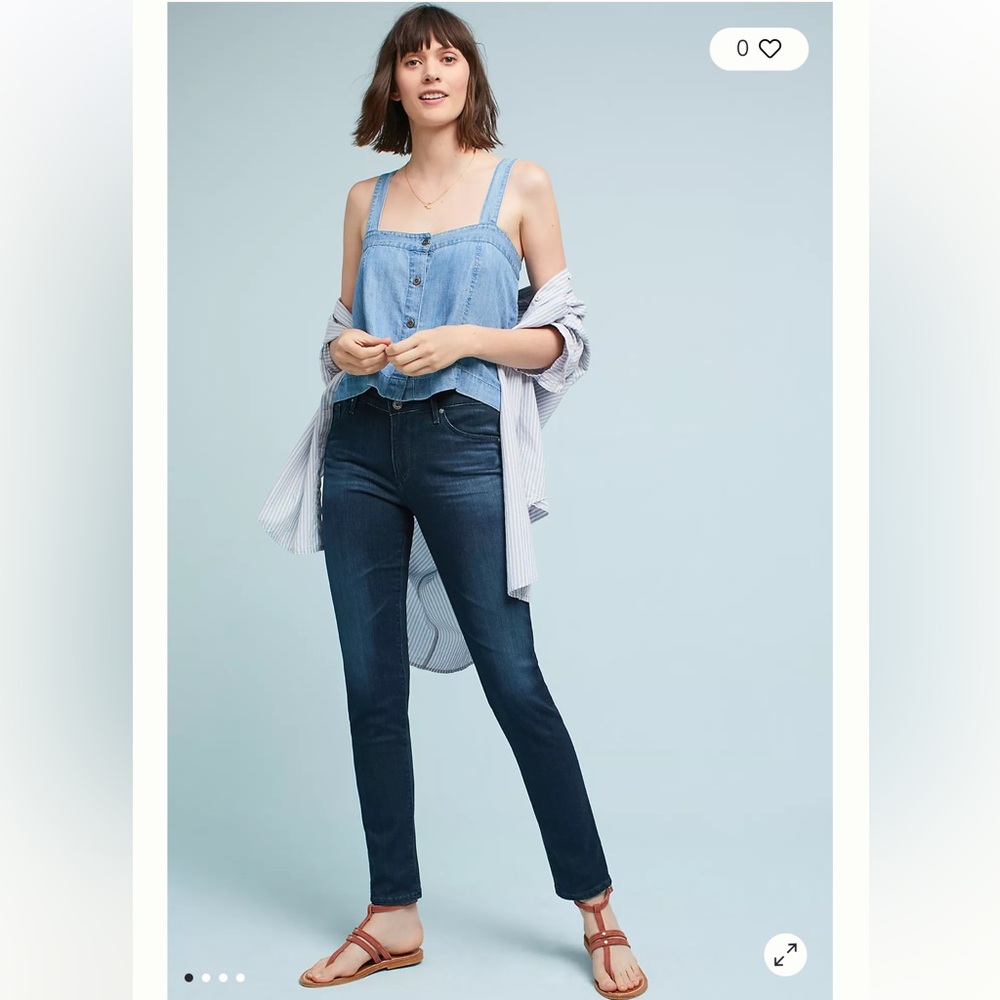AG The Prima Mid-Rise Cigarette Ankle Jeans 26 R